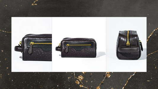 Elevate Your Travel Game with the Dark Brown Leather Travel Kit from Alustad