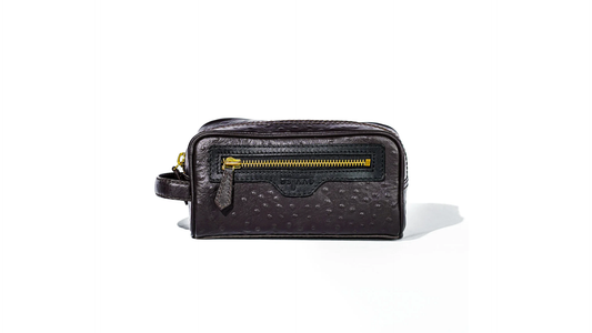 Elevate Your Travel Game with the Dark Brown Leather Travel Kit from Alustad