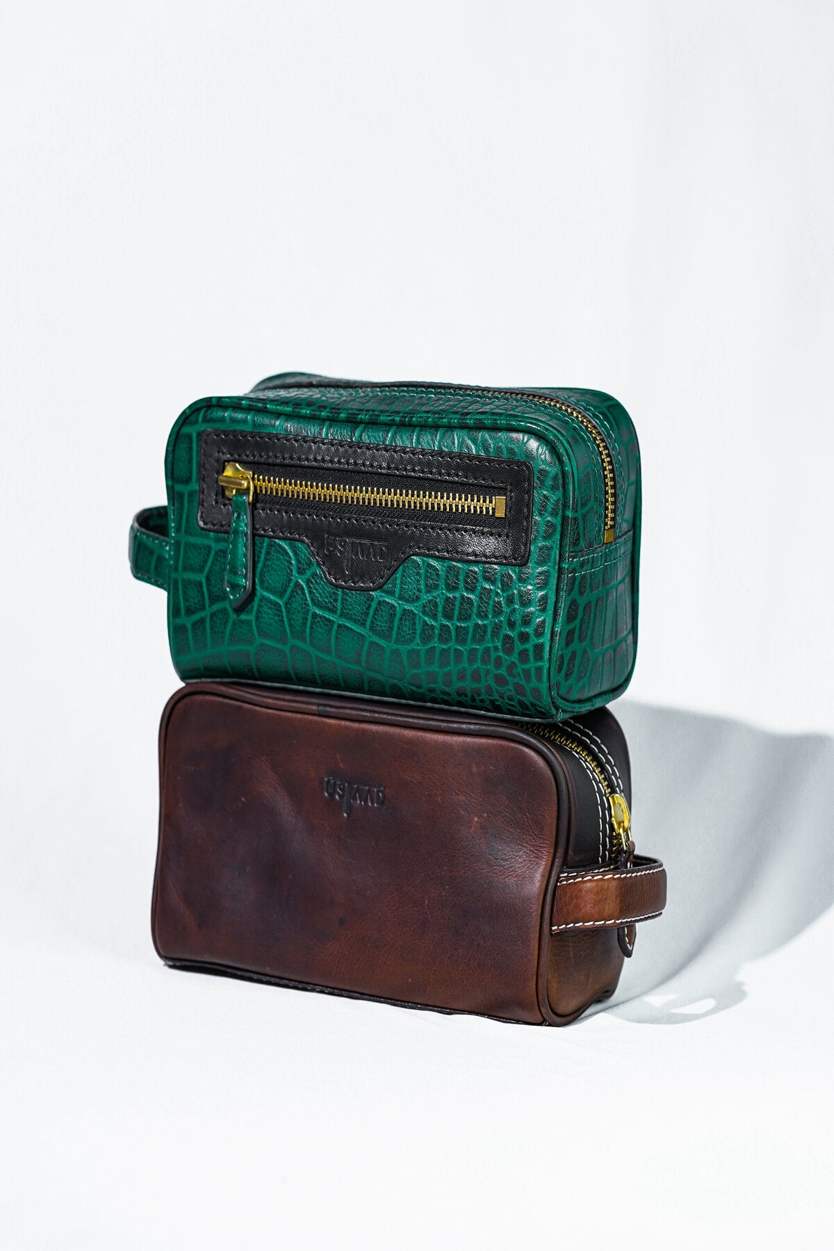 Green Leather Travel Kit