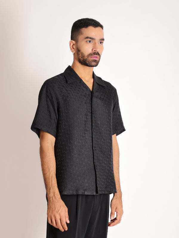 Black Bowling Relaxed-Fit Shirt