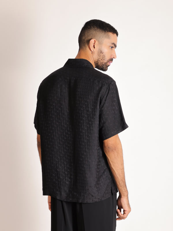 Black Bowling Relaxed-Fit Shirt