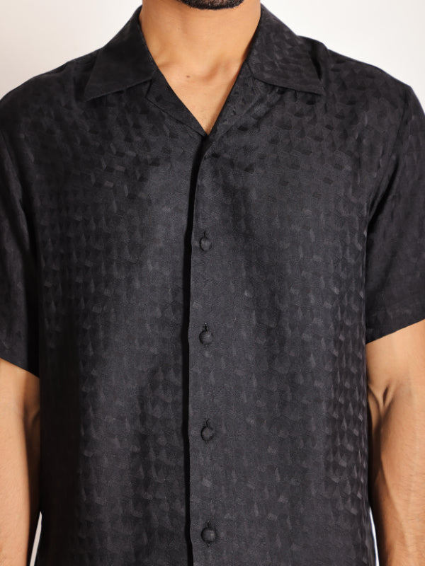 Black Bowling Relaxed-Fit Shirt